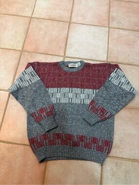 Vtg 90s McGregor Geometric Pullover Crewneck Sweater XL Acrylic USA, Not Coogi
